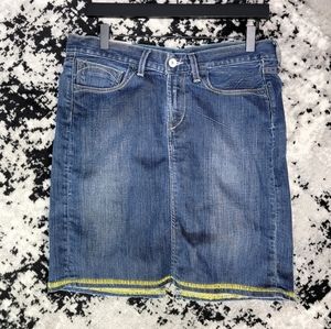 Loomstate Organic Cotton Denim Knee Length Skirt Size 29